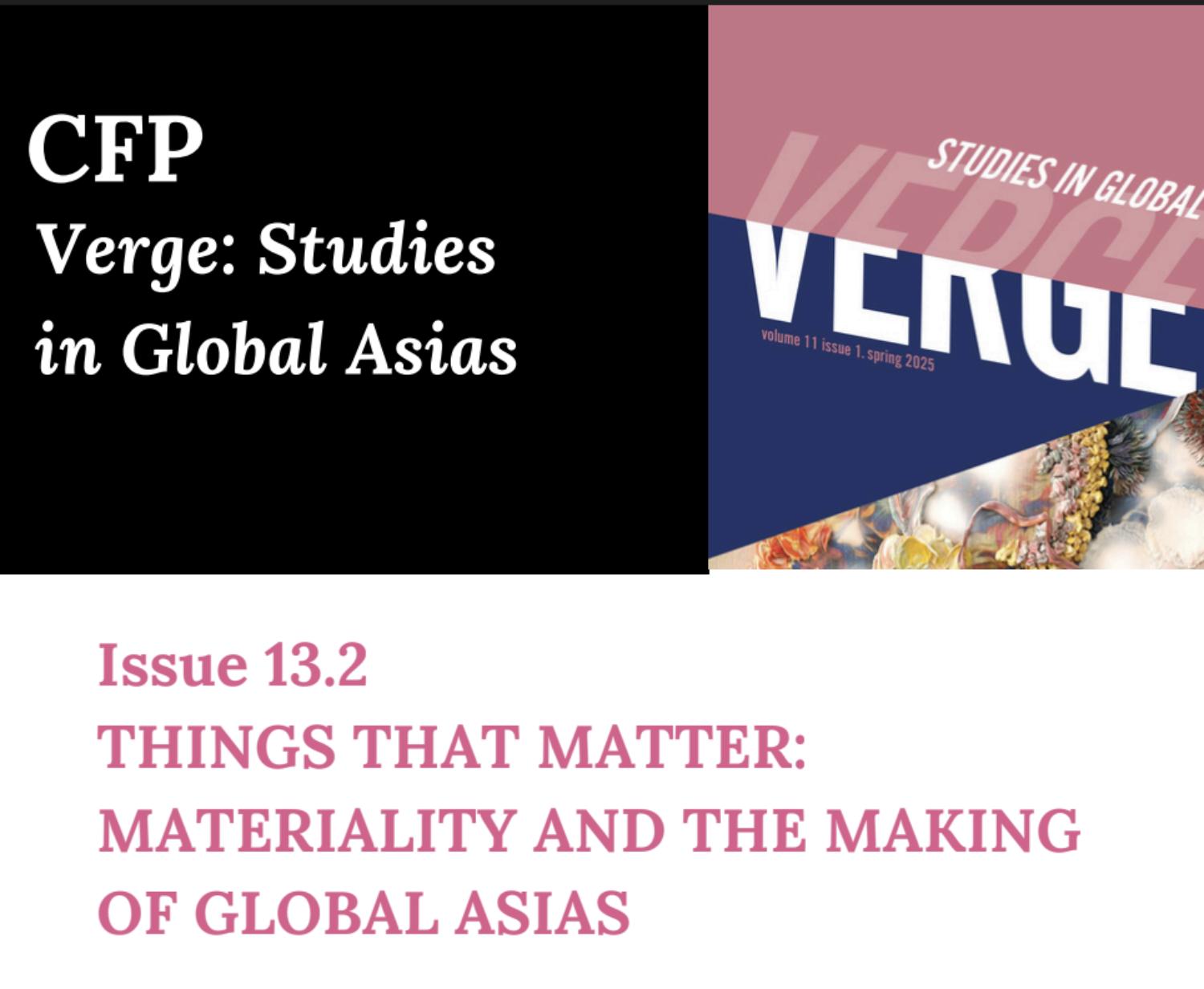 Verge: Studies in Global Asias – CFP